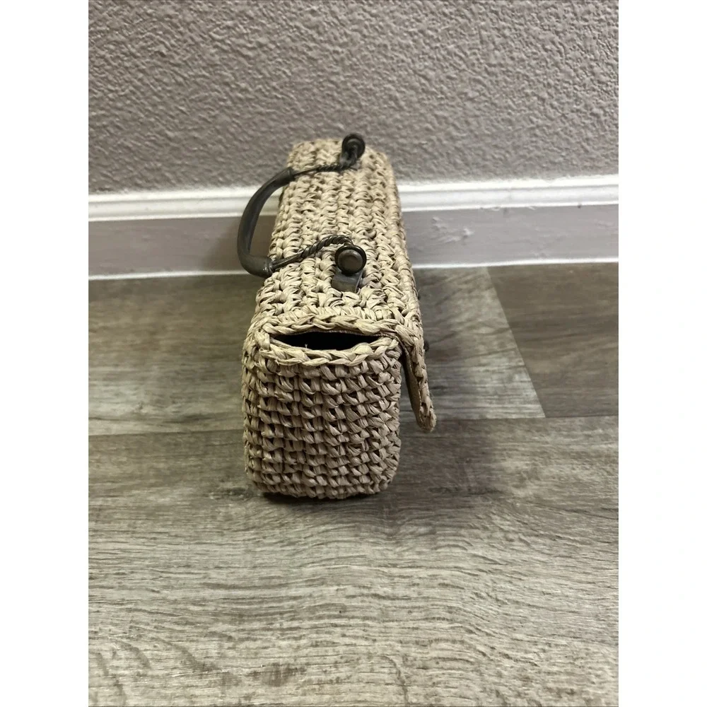 Vintage Barbra Natural Fiber‎ Purses Made In Italy Brown